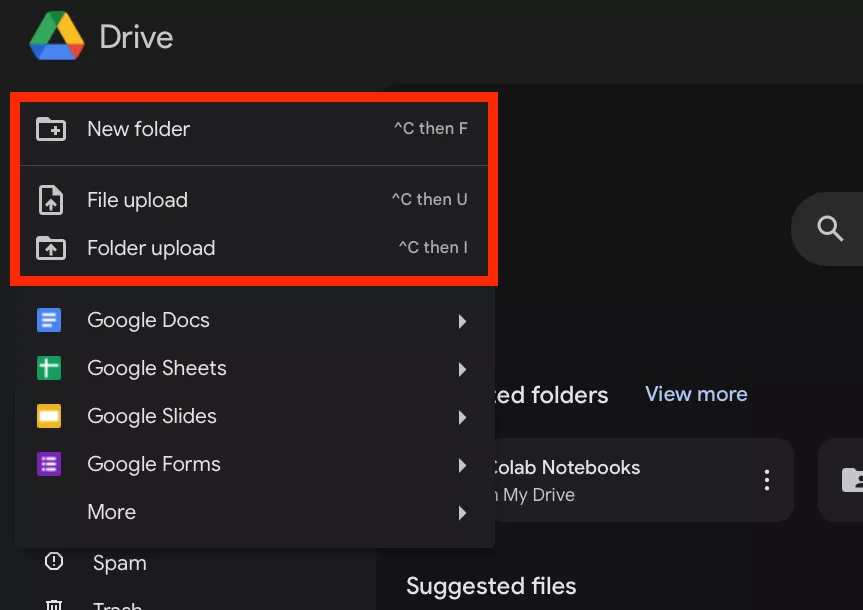 upload pdf the google drive