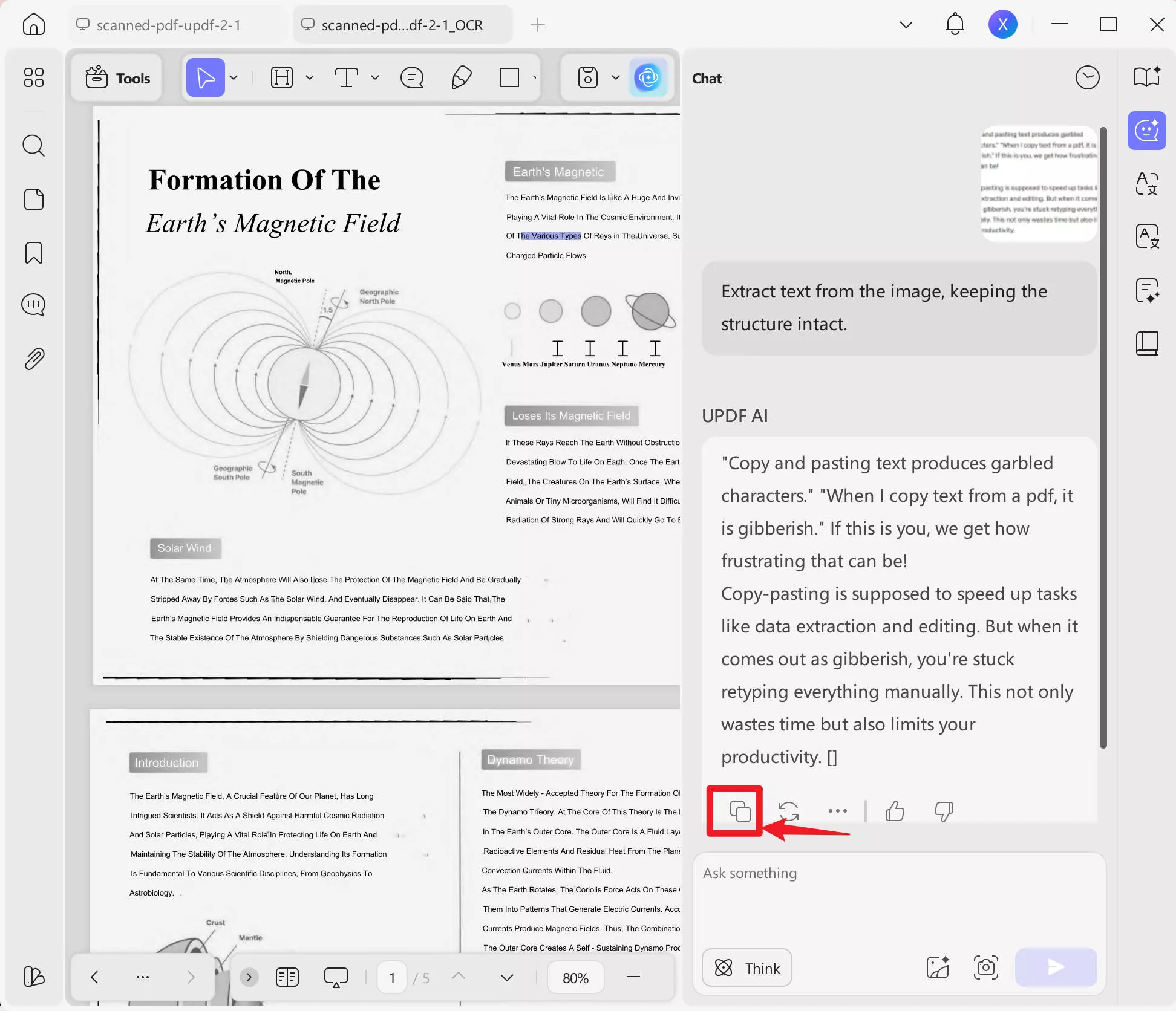 copy updf ai’s response