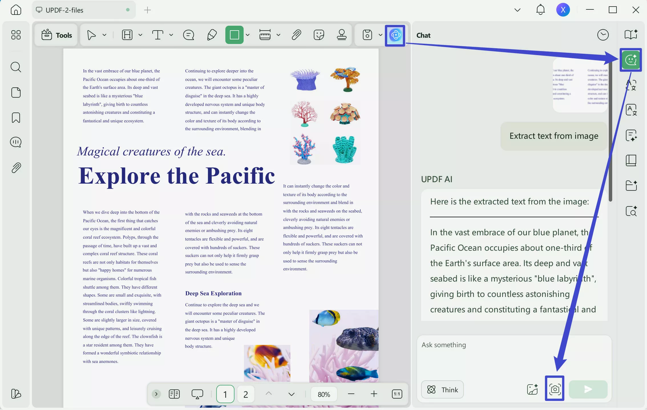 use updf ai to extract text from scanned PDF on windows