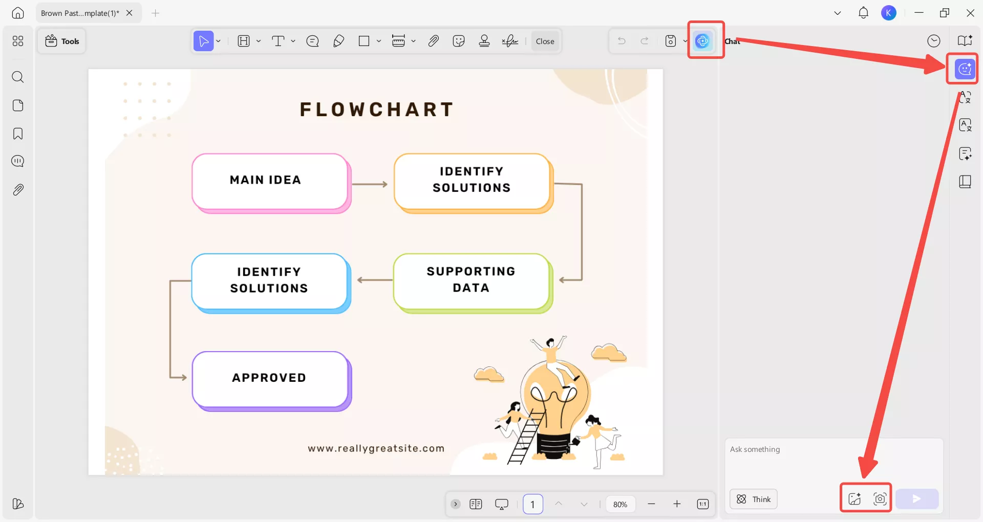  select the chat mode under updf ai