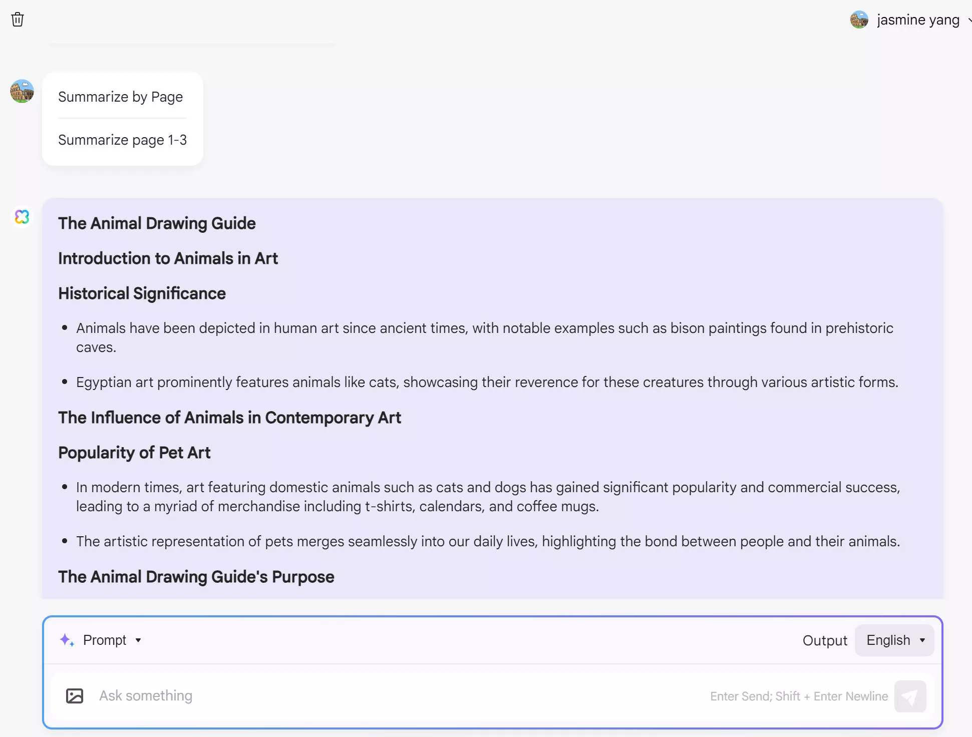 example of updf ai online summarize