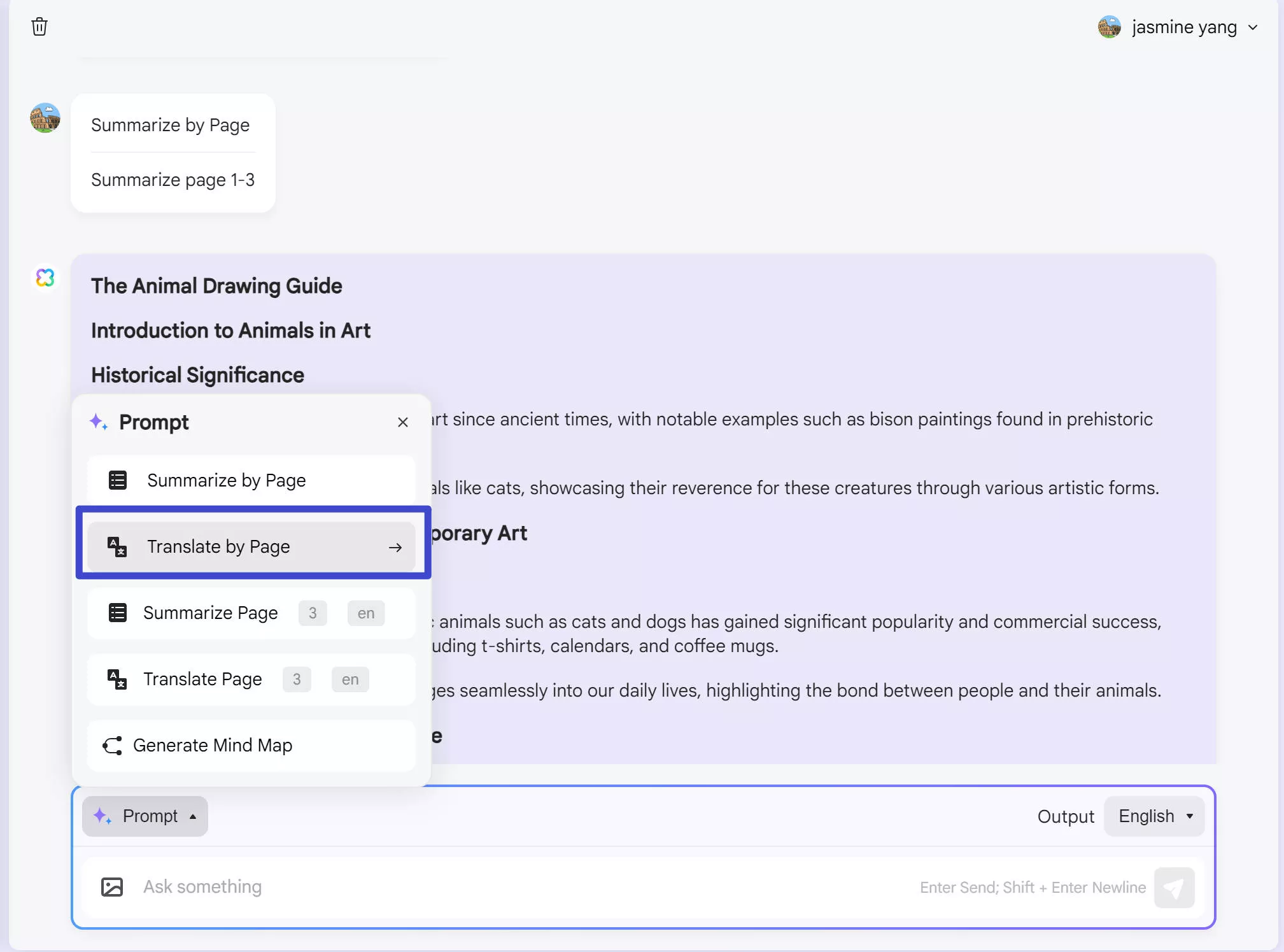 translate by page updf ai online