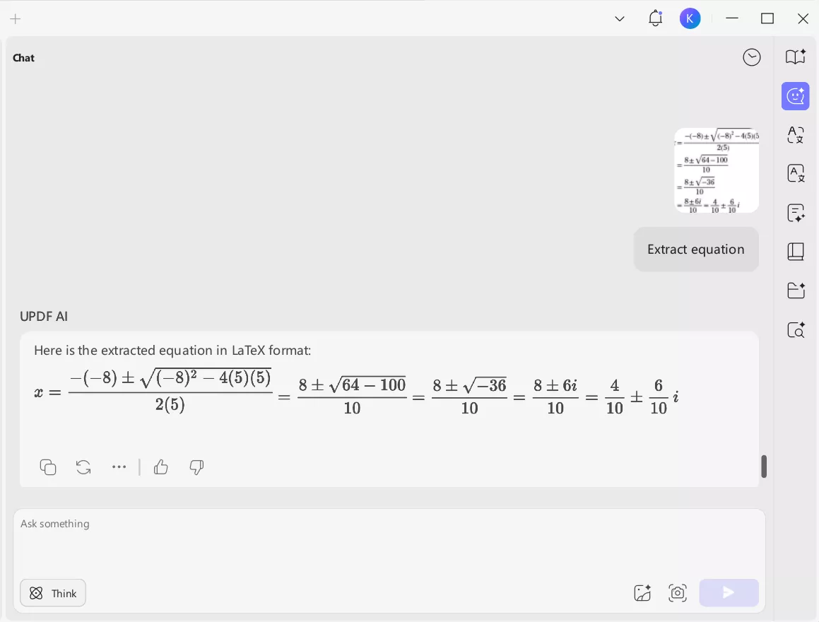 updf ai extract equation