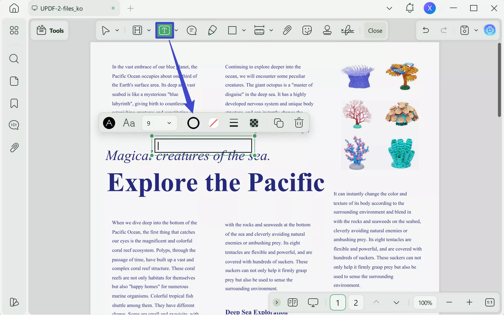 access text box in comment section