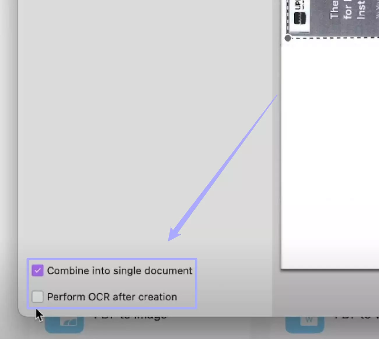 combine to create pdf from scanner updf on mac