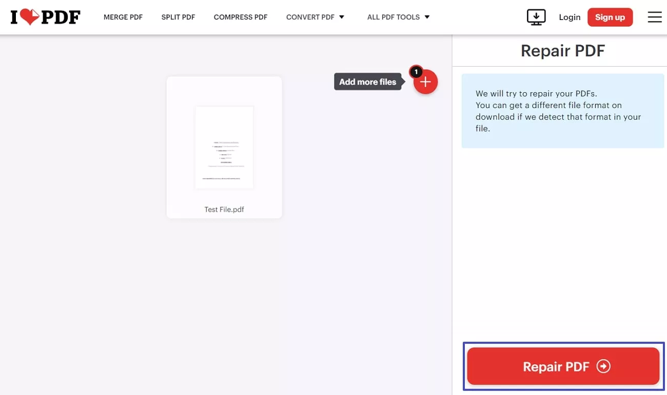 repair pdf successfully