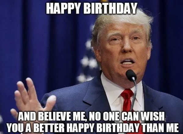 donald trump happy birthday meme
