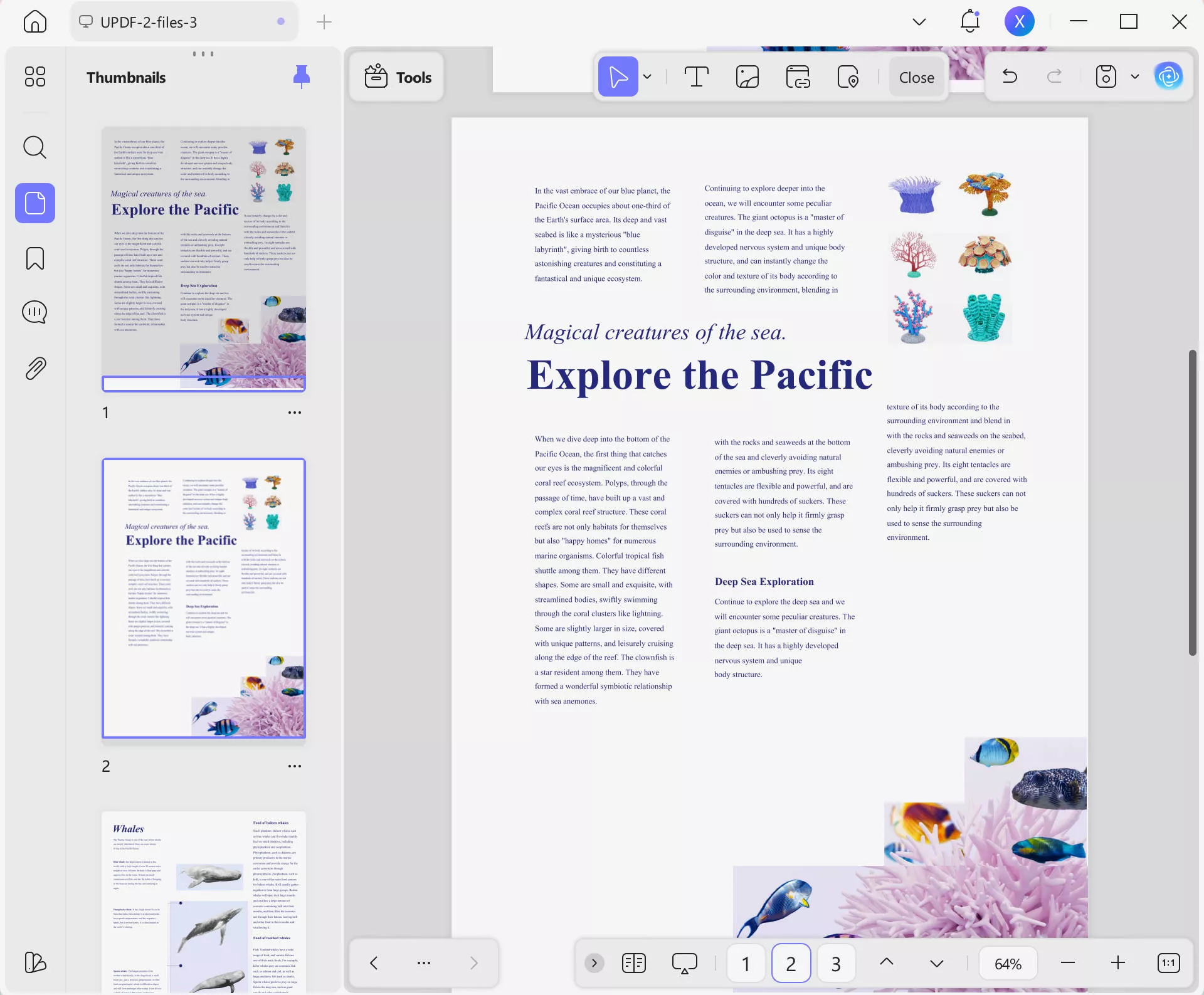 paste to the blank page