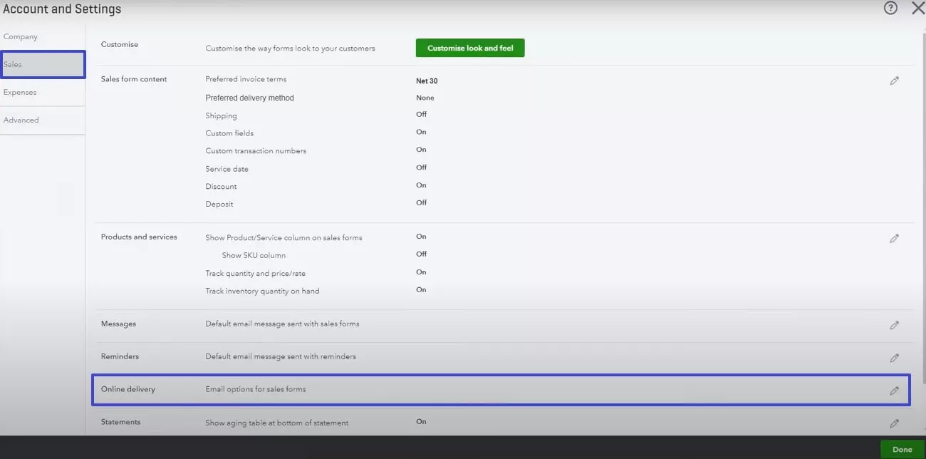locate online delivery option