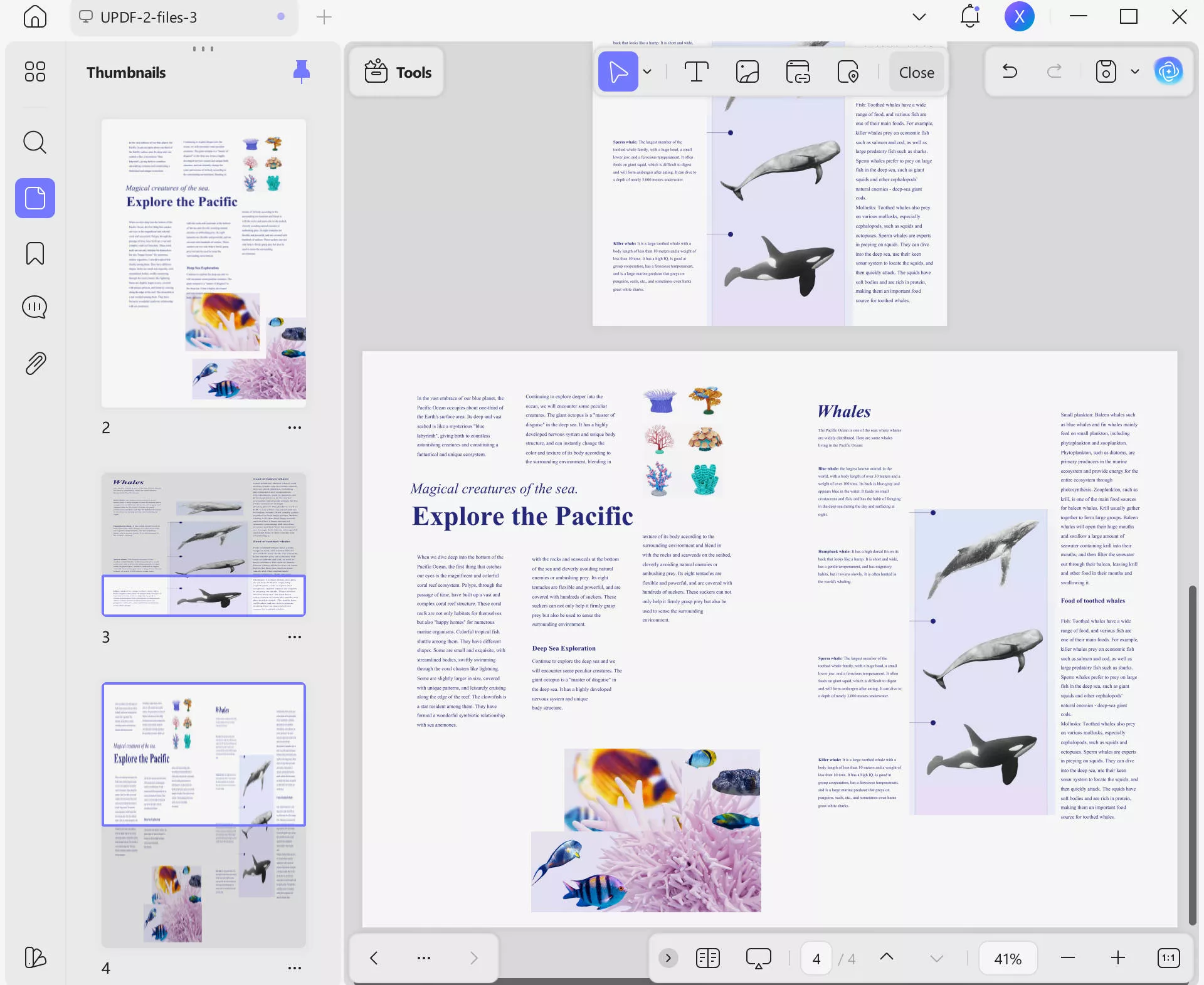 use save option from file