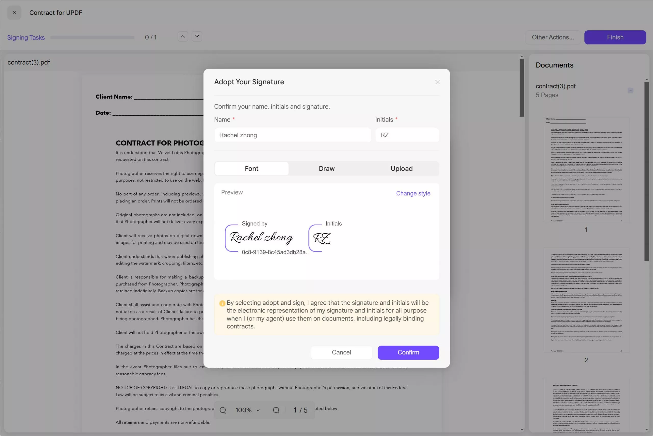 Sign PDF with UPDF Sign by clicking the link in the email