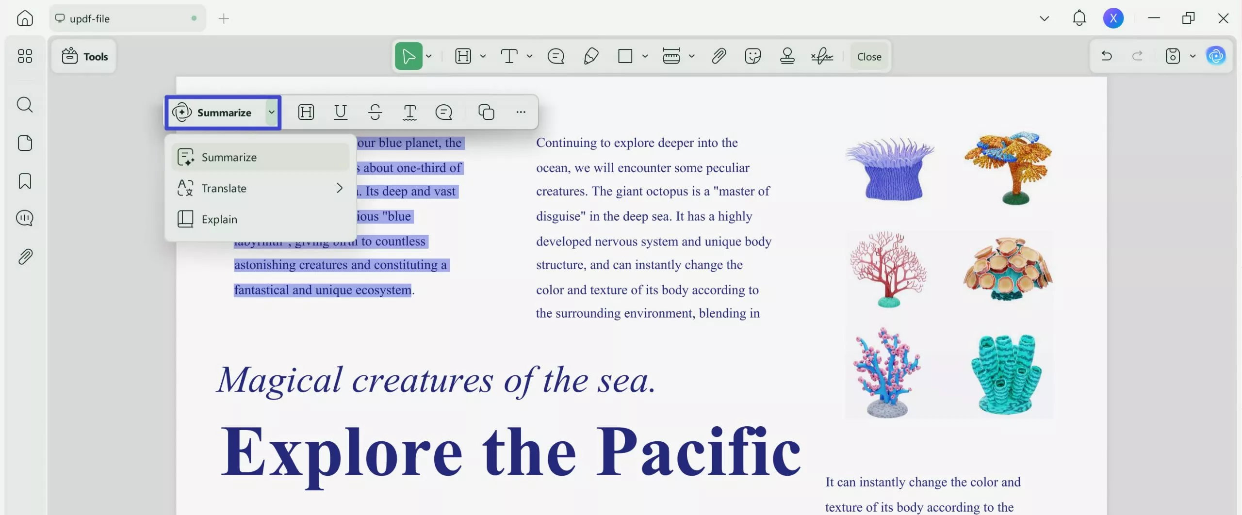 summarize text with ai