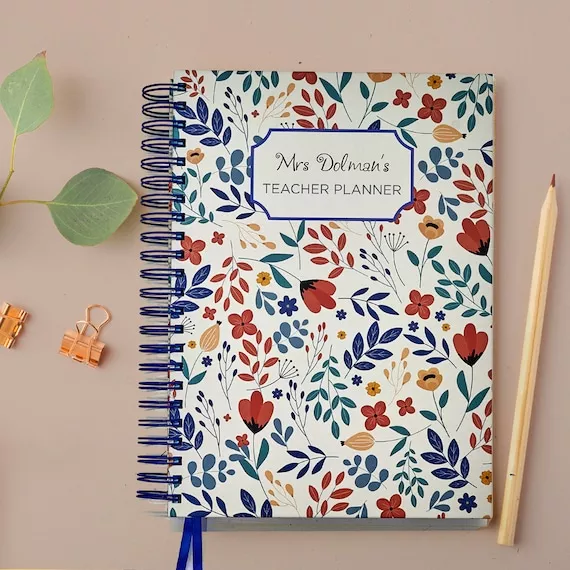 personalized teacher planner gift