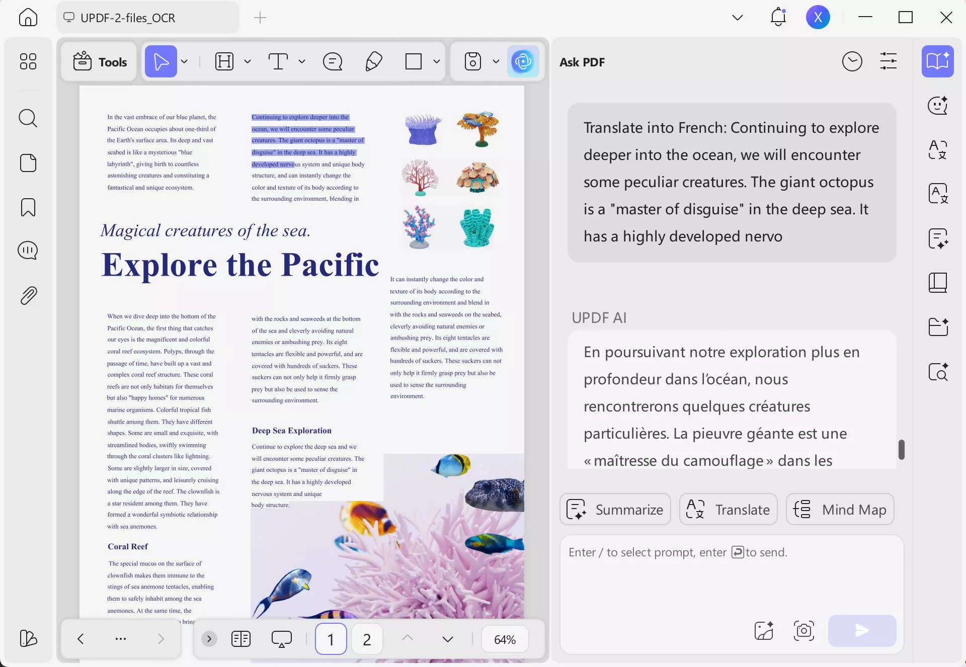 get translation of statements through prompts