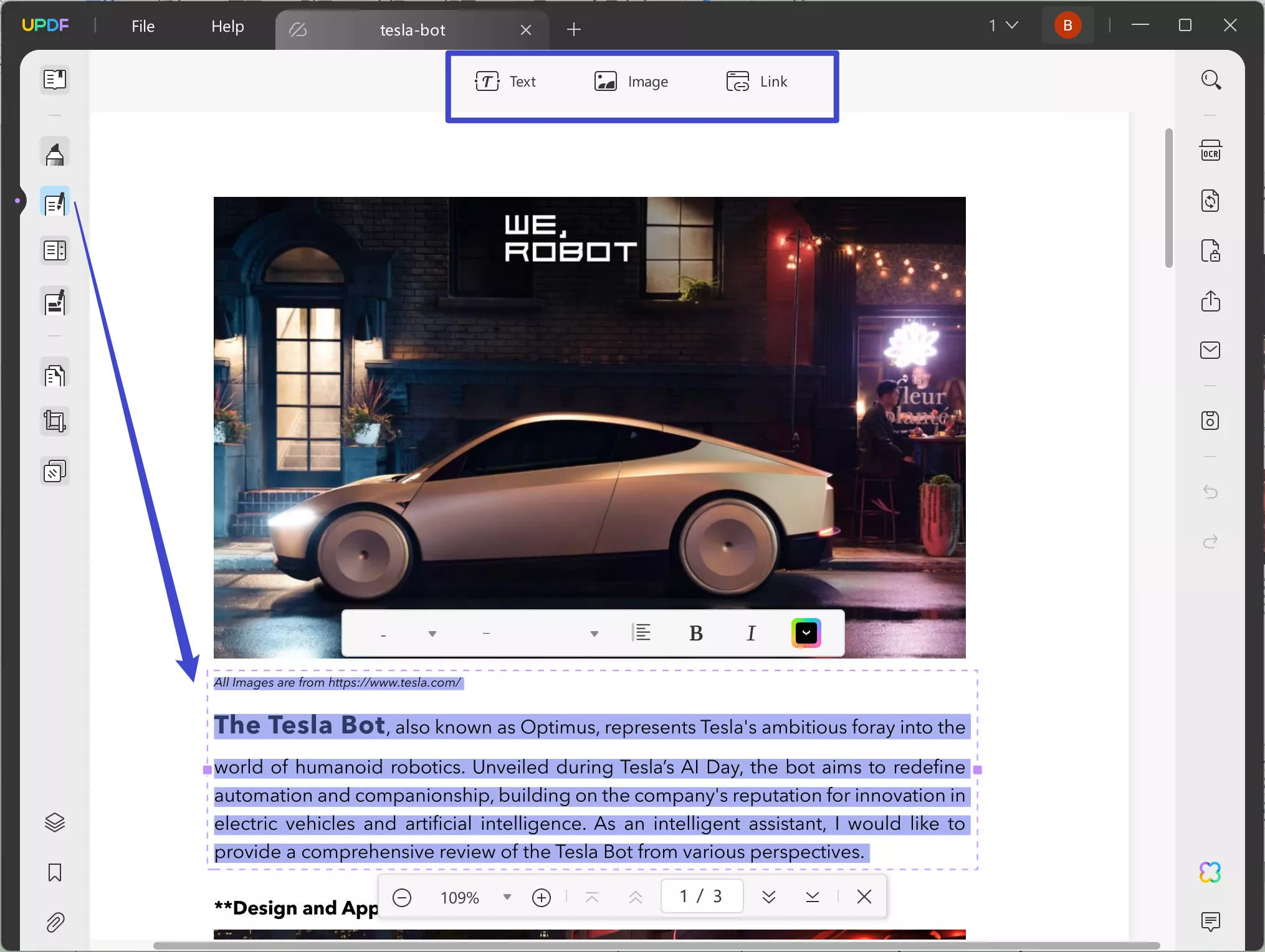 Edit PDF without Converting to Word Using UPDF