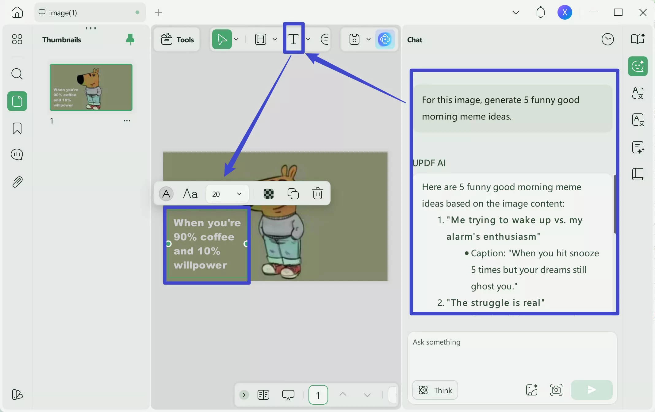 choose text box icon