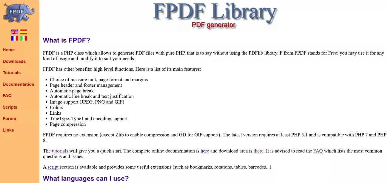 php to pdf converter fpdf