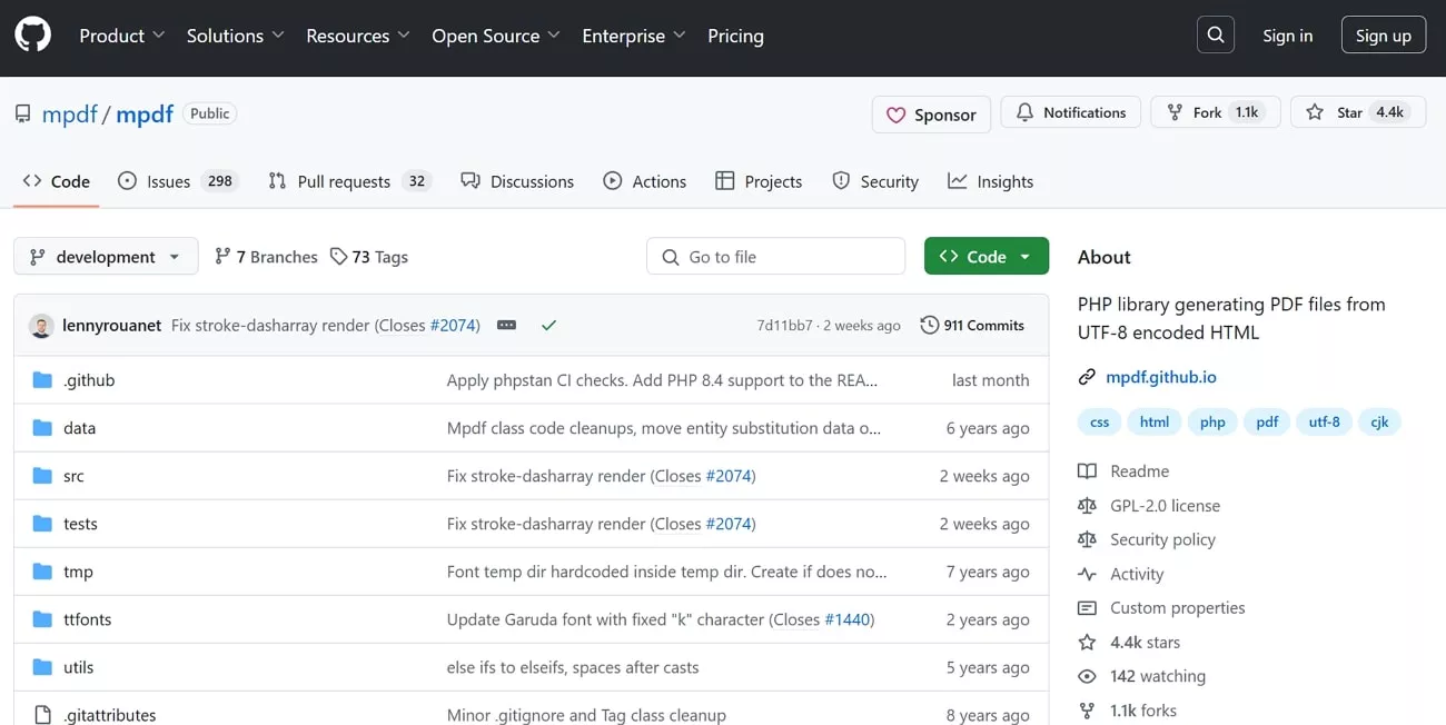 mpdf php to pdf converter
