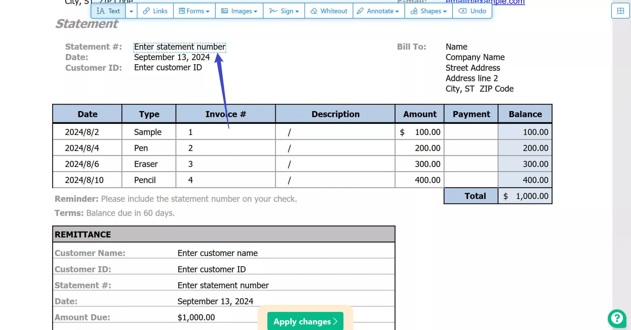 proceed with text tool