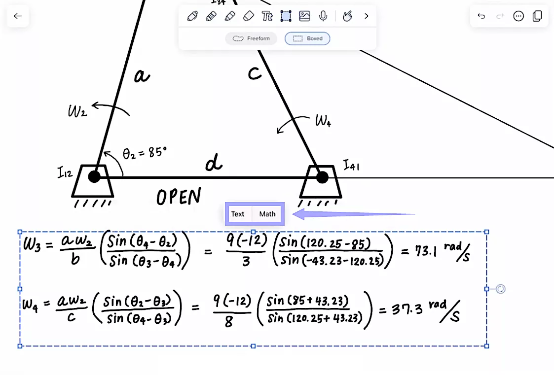 select math to convert handwriting to text notability
