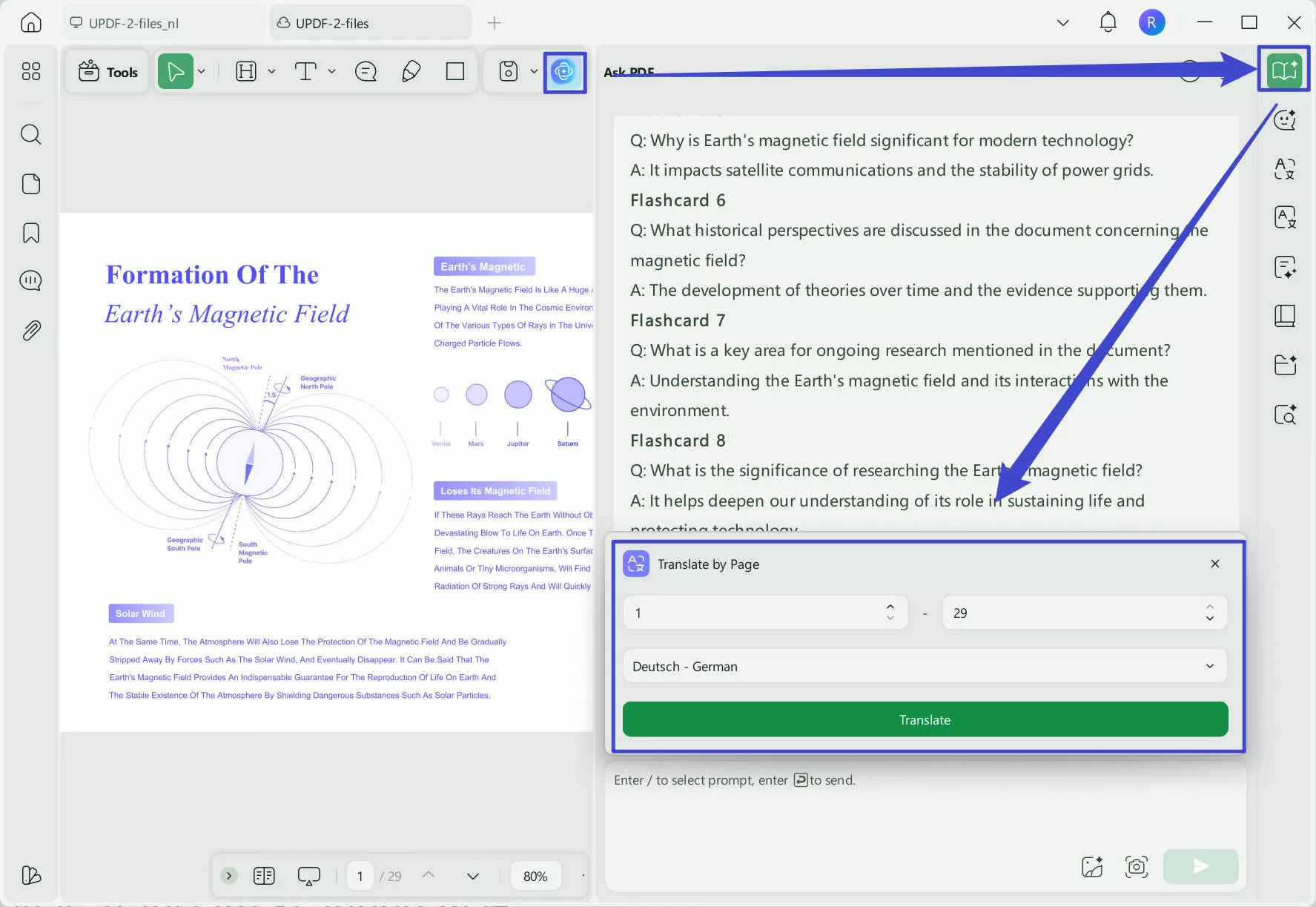 translate by page updf windows