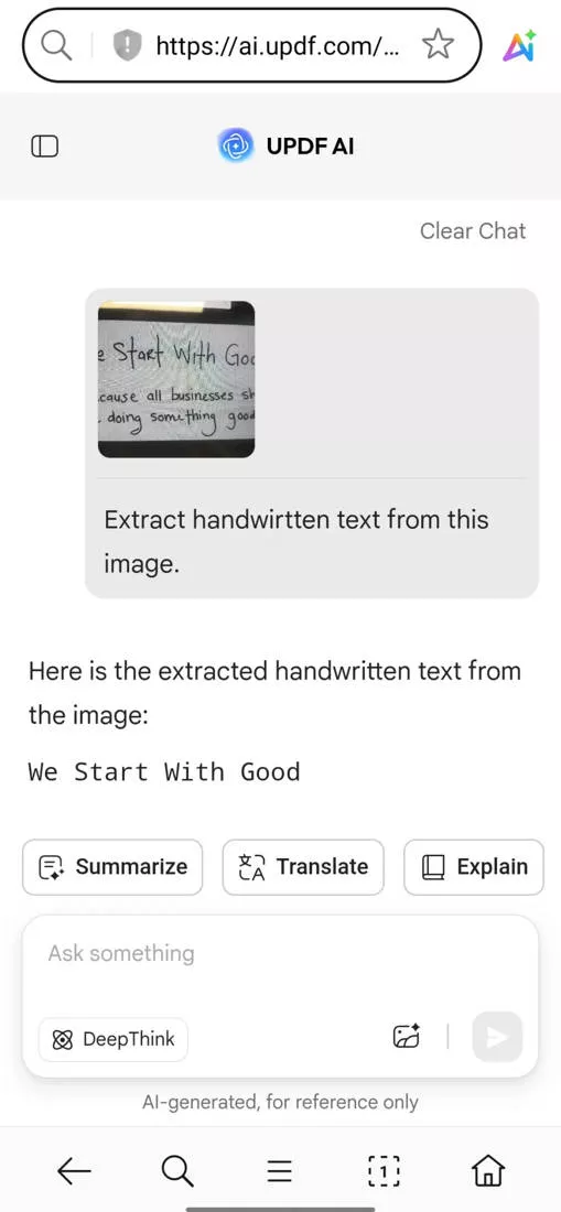 extract handwritten text from this image