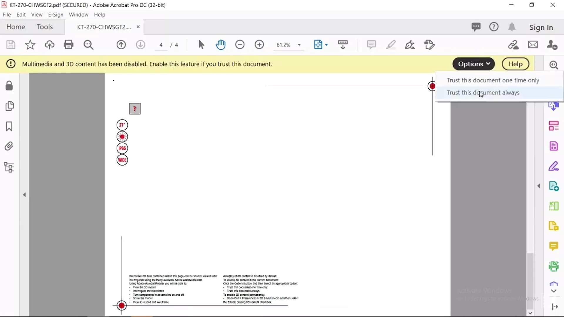view 3D PDF in Acrobat