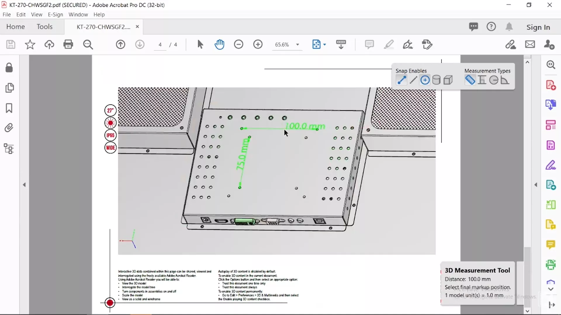 3D PDF viewer Adobe Acrobat