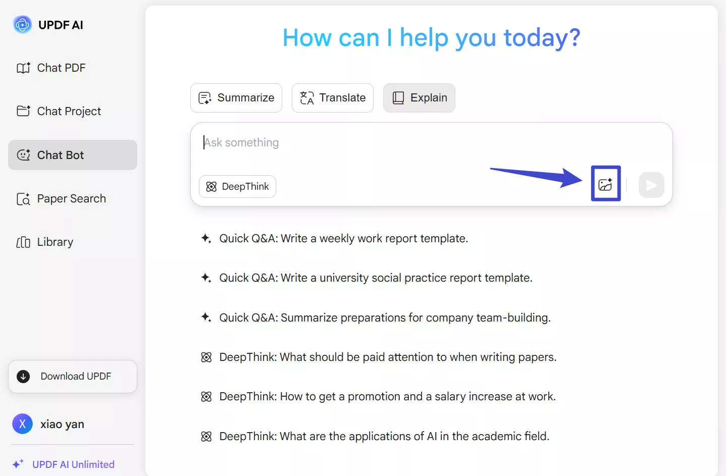 add image for text extraction