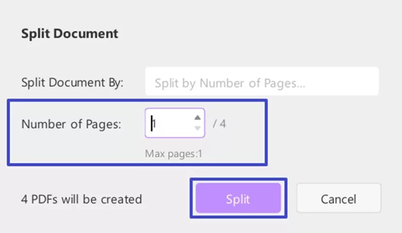 set split order and execute