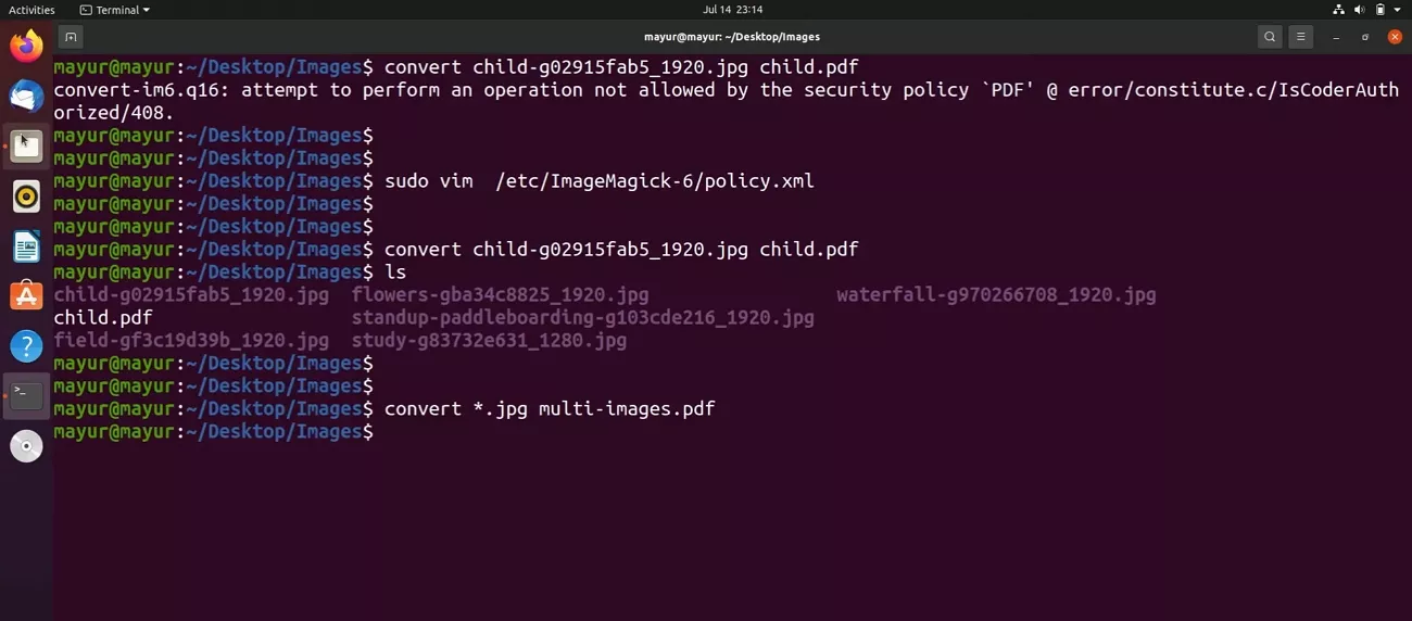 merge multiple images to single pdf