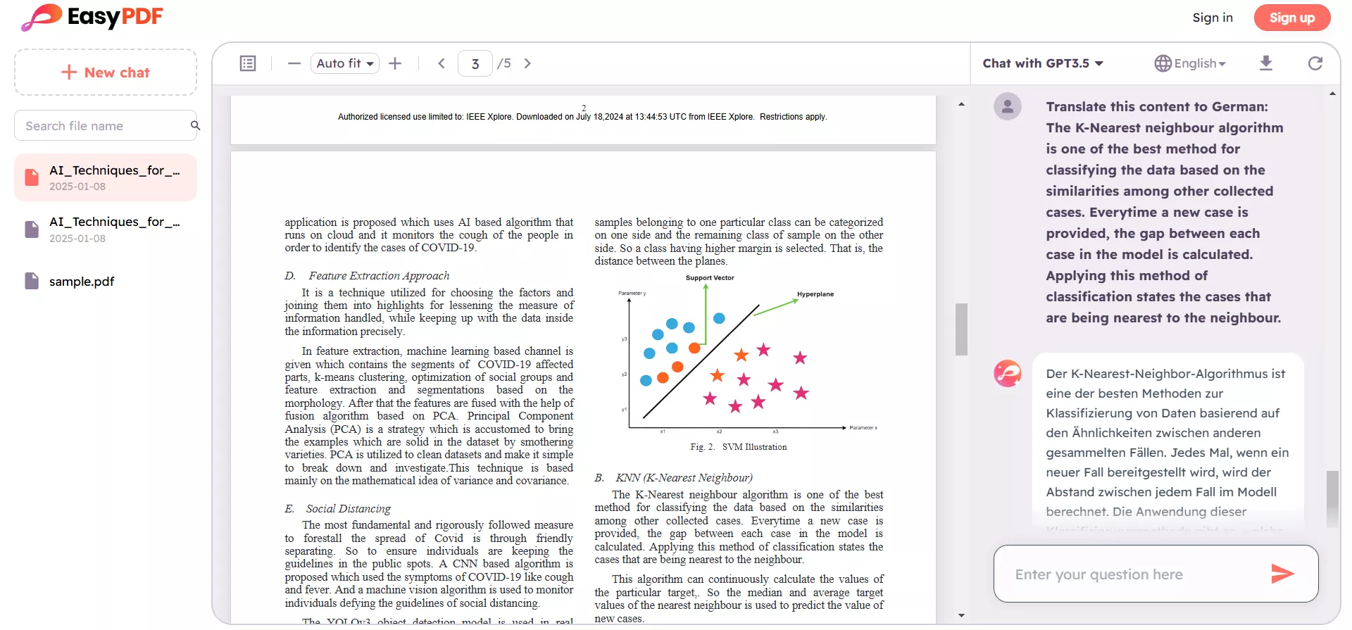 Translate PDF using EasyPDF