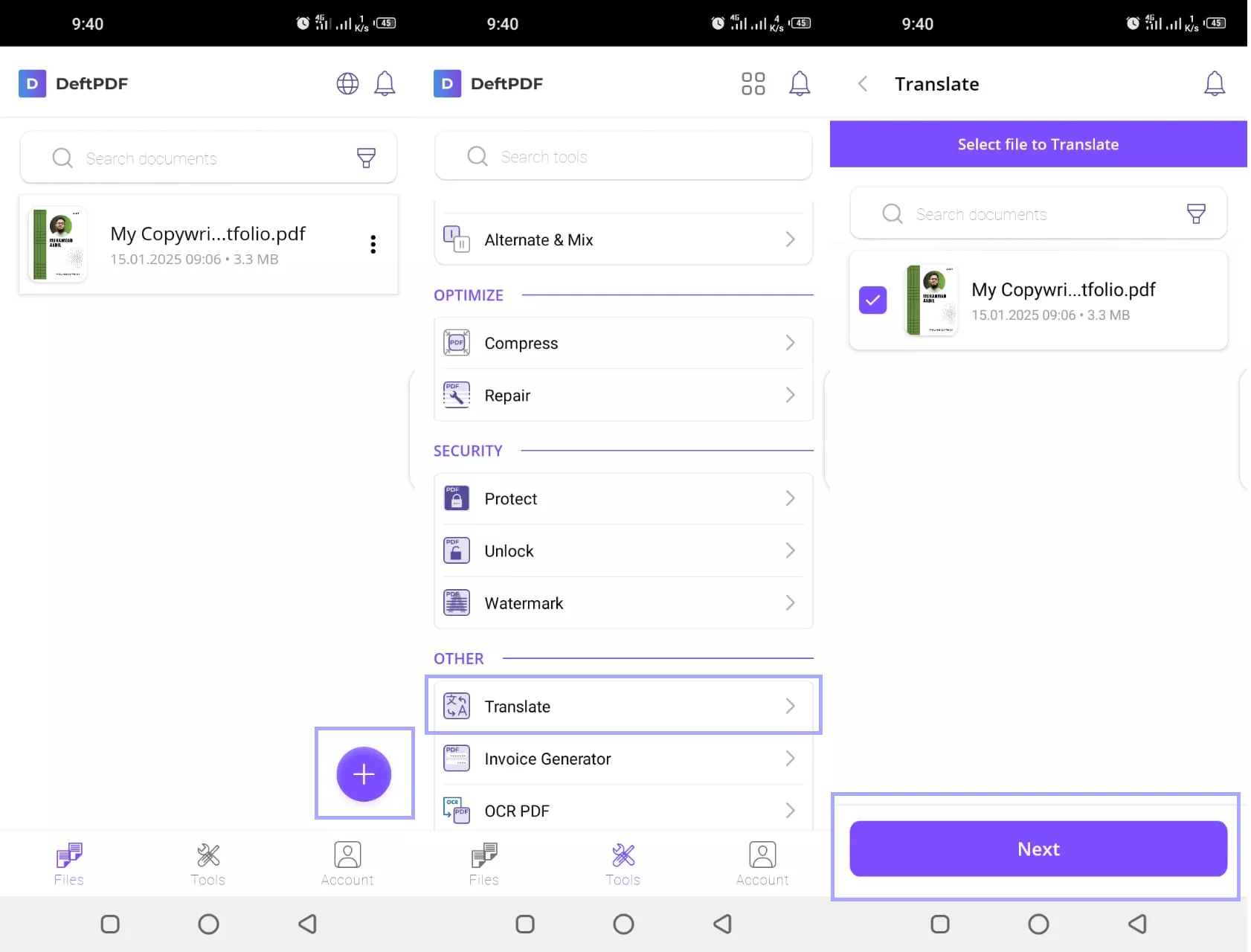 find translate deftpdf