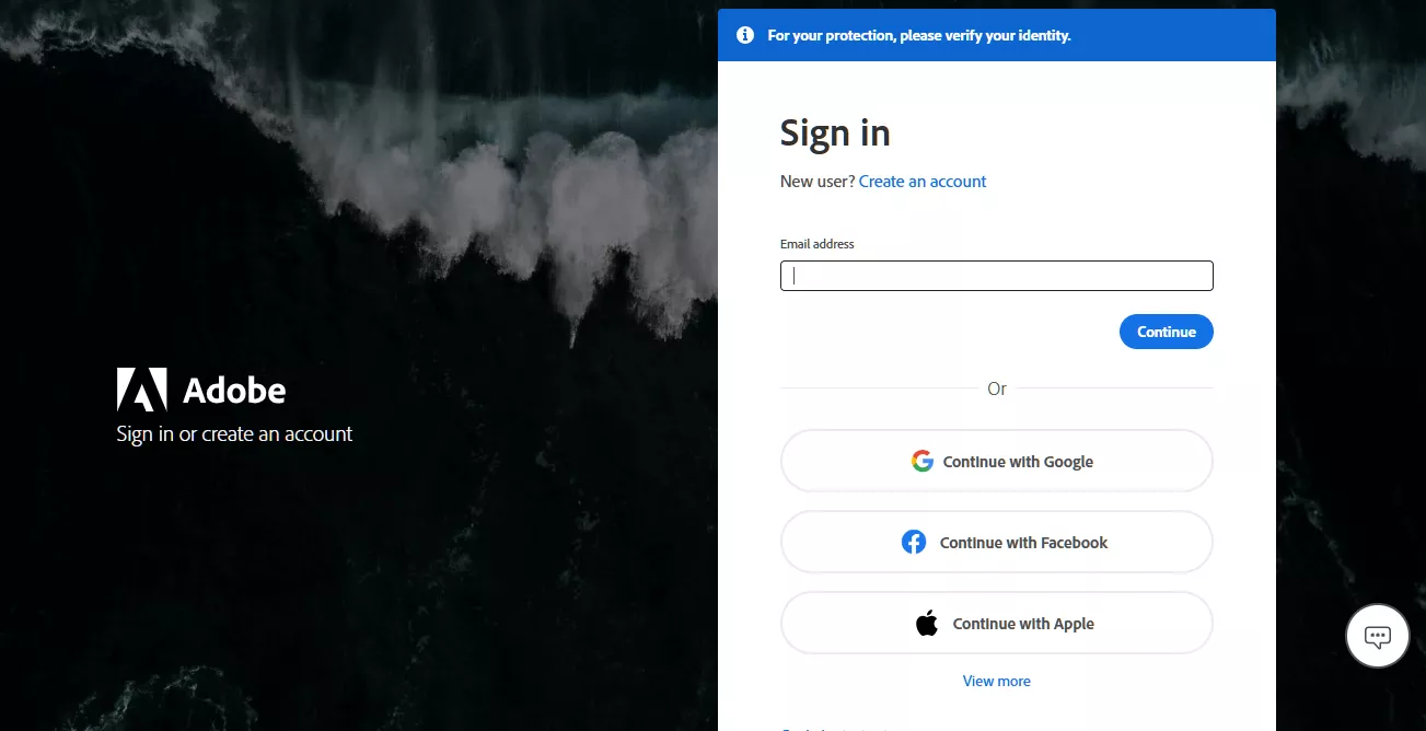 login to your acrobat account