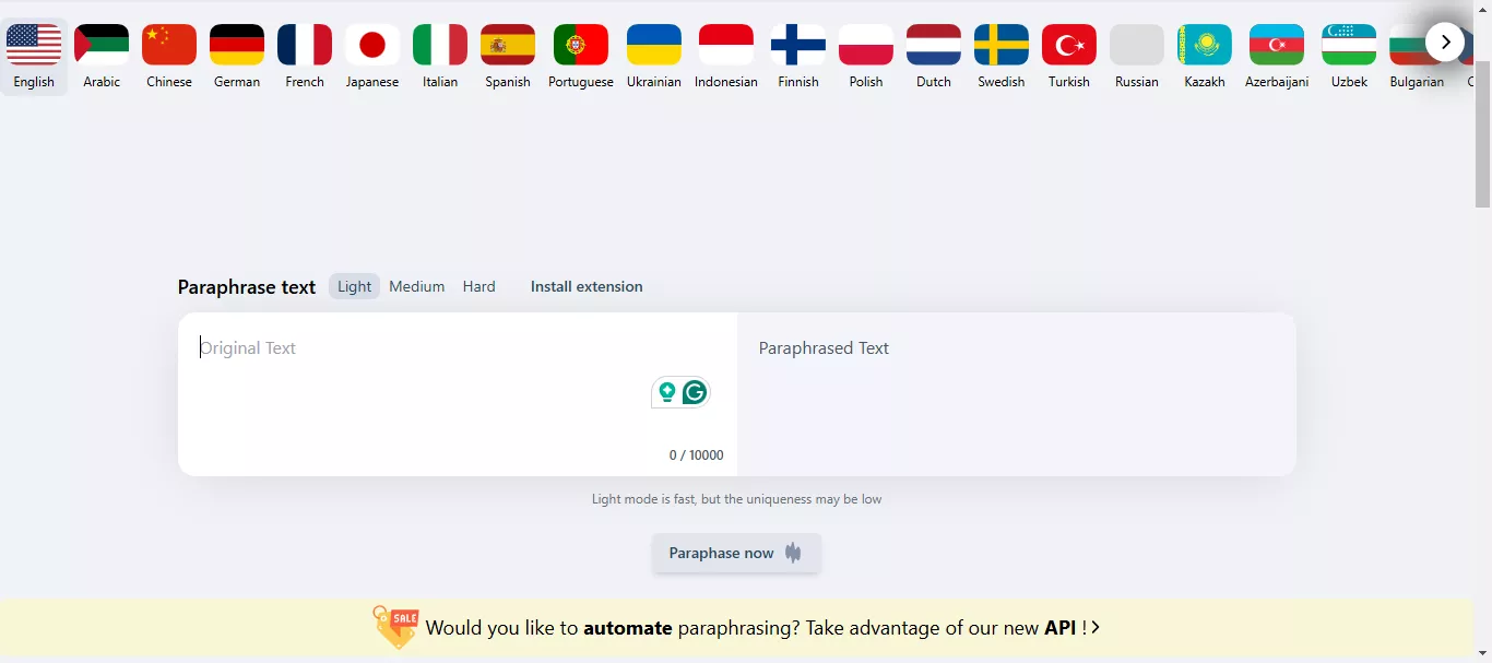 neural writer paraphrase text feature.