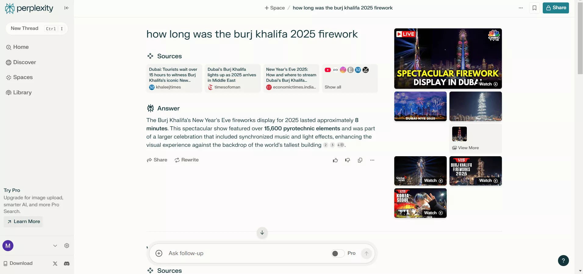 Real-time Web Search of Perplexity AI