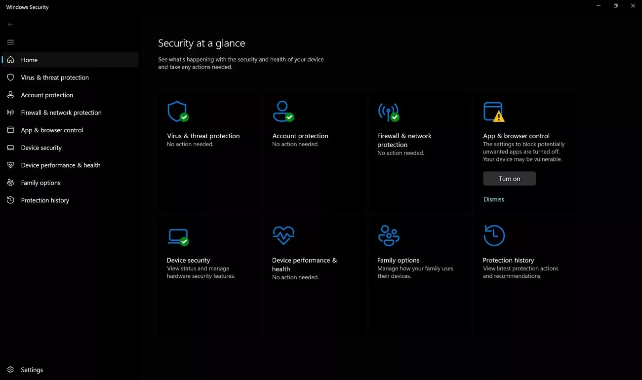 disabled xps services antivirus