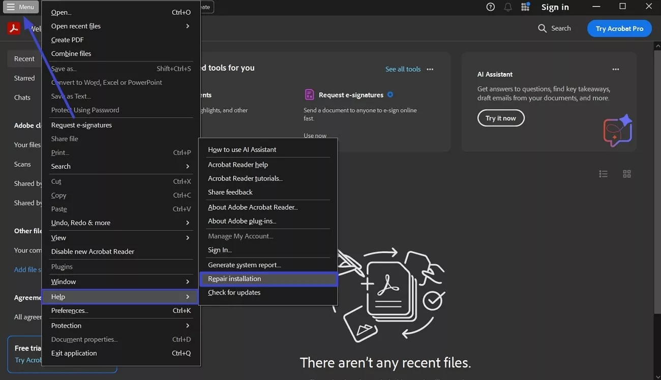 repair adobe acrobat