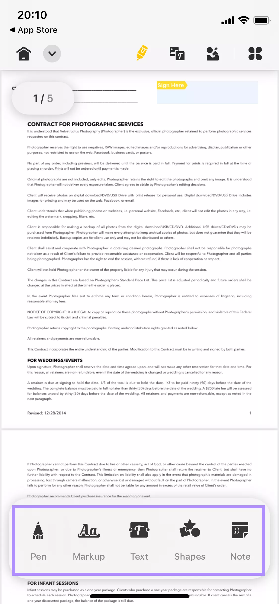 annotate [DF updf for ios