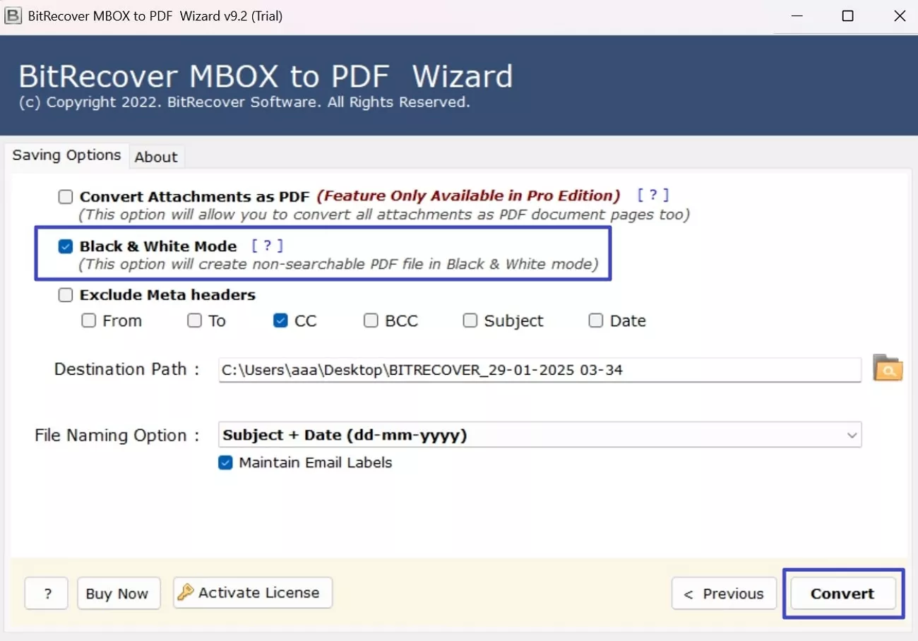 manage and convert to pdf bitrecover