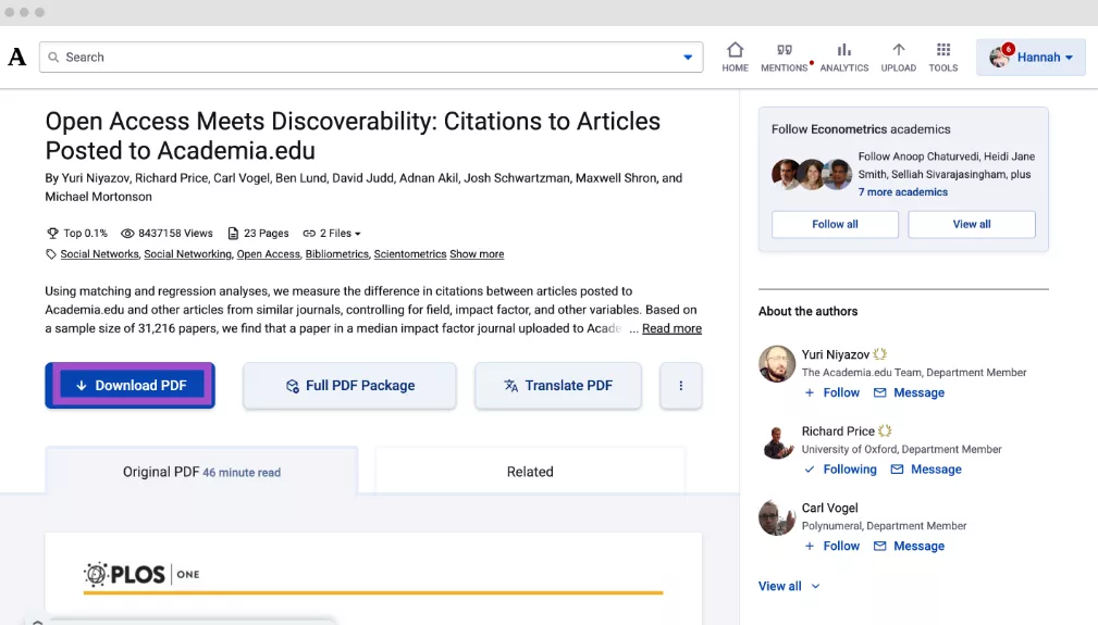 download pdf from academia