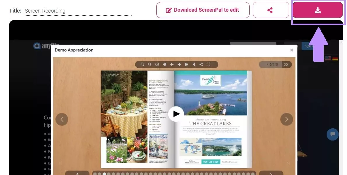 download your recorded video