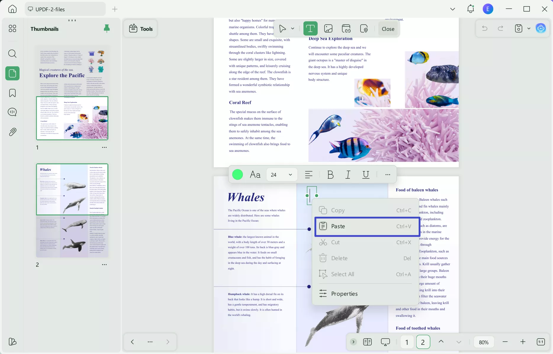 insert copied symbol in your pdf
