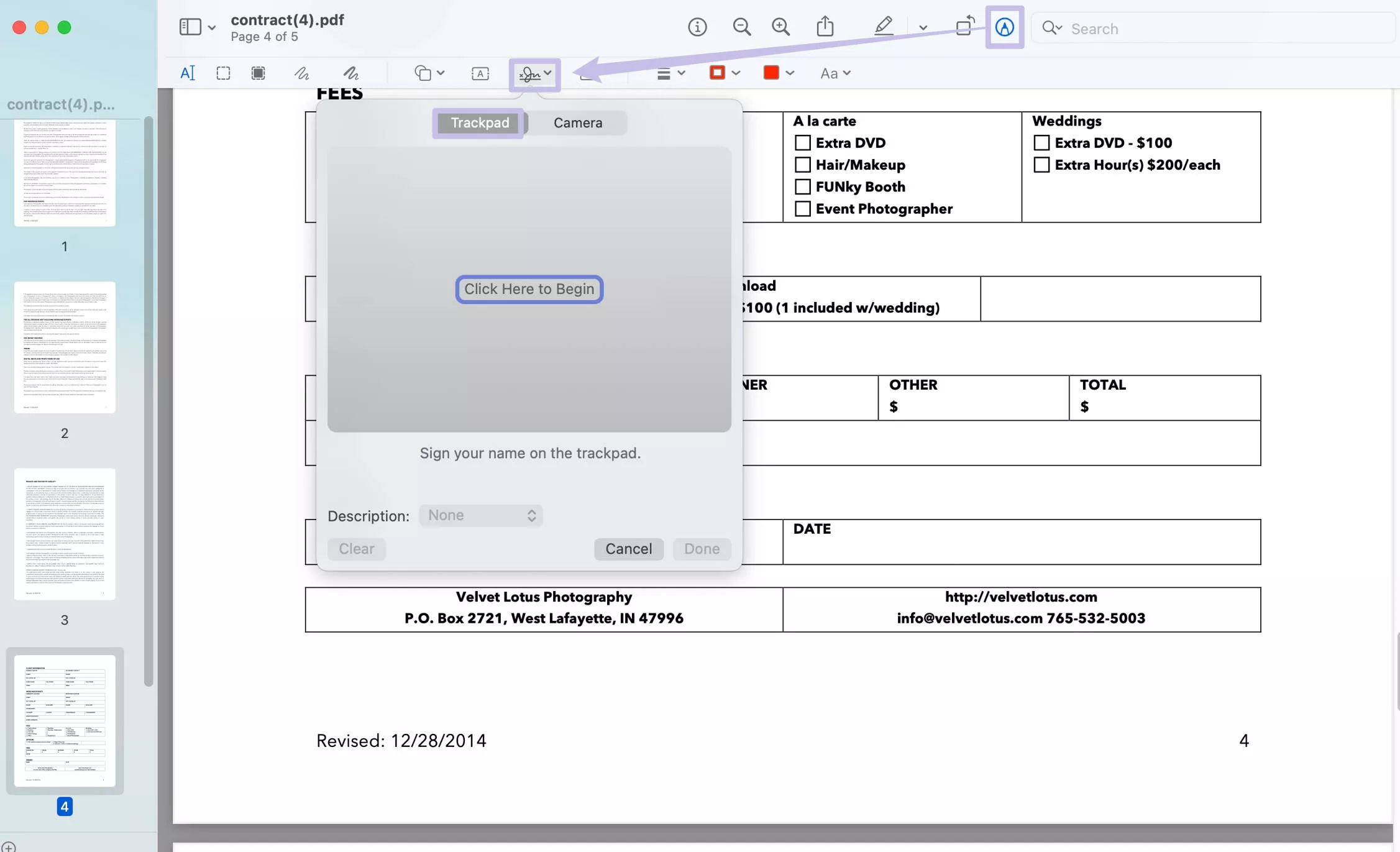 signature feature preveiw