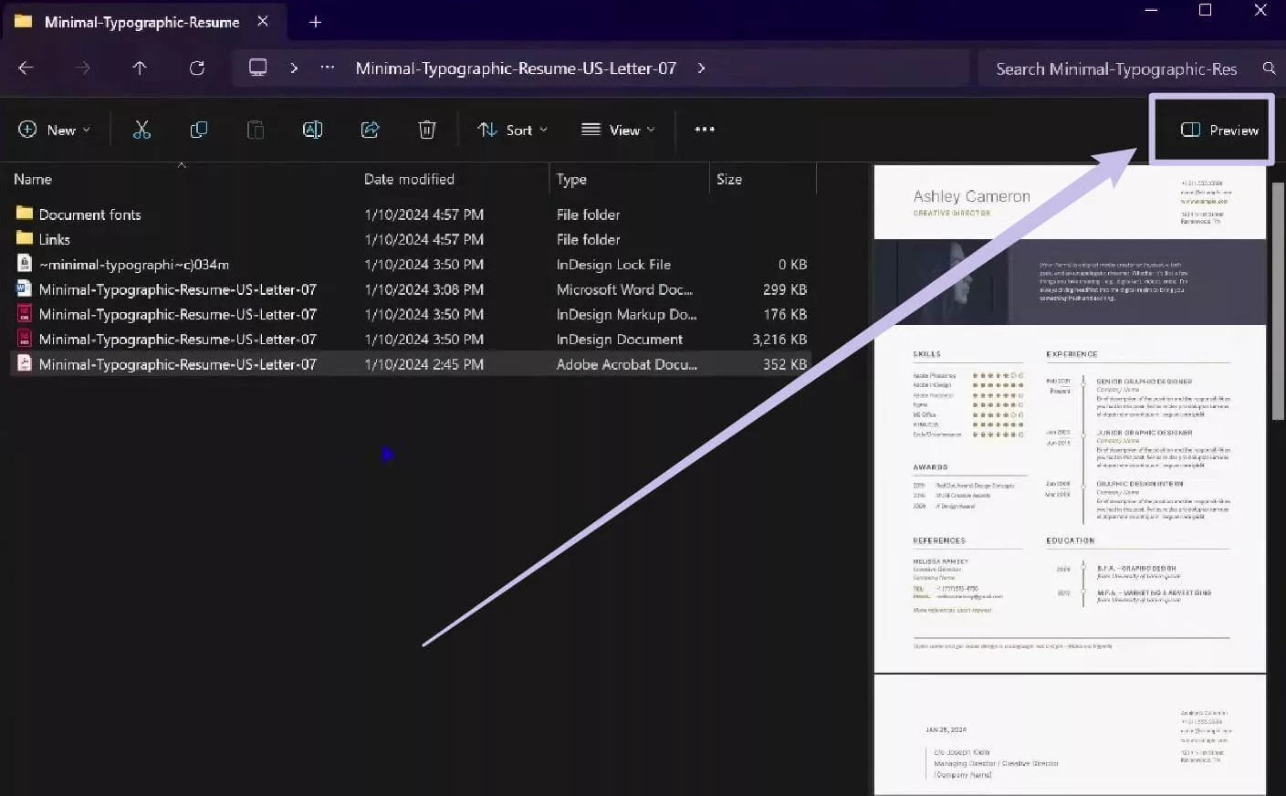 turn off thumbnail panel windows