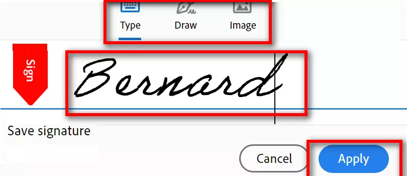 Create the signature