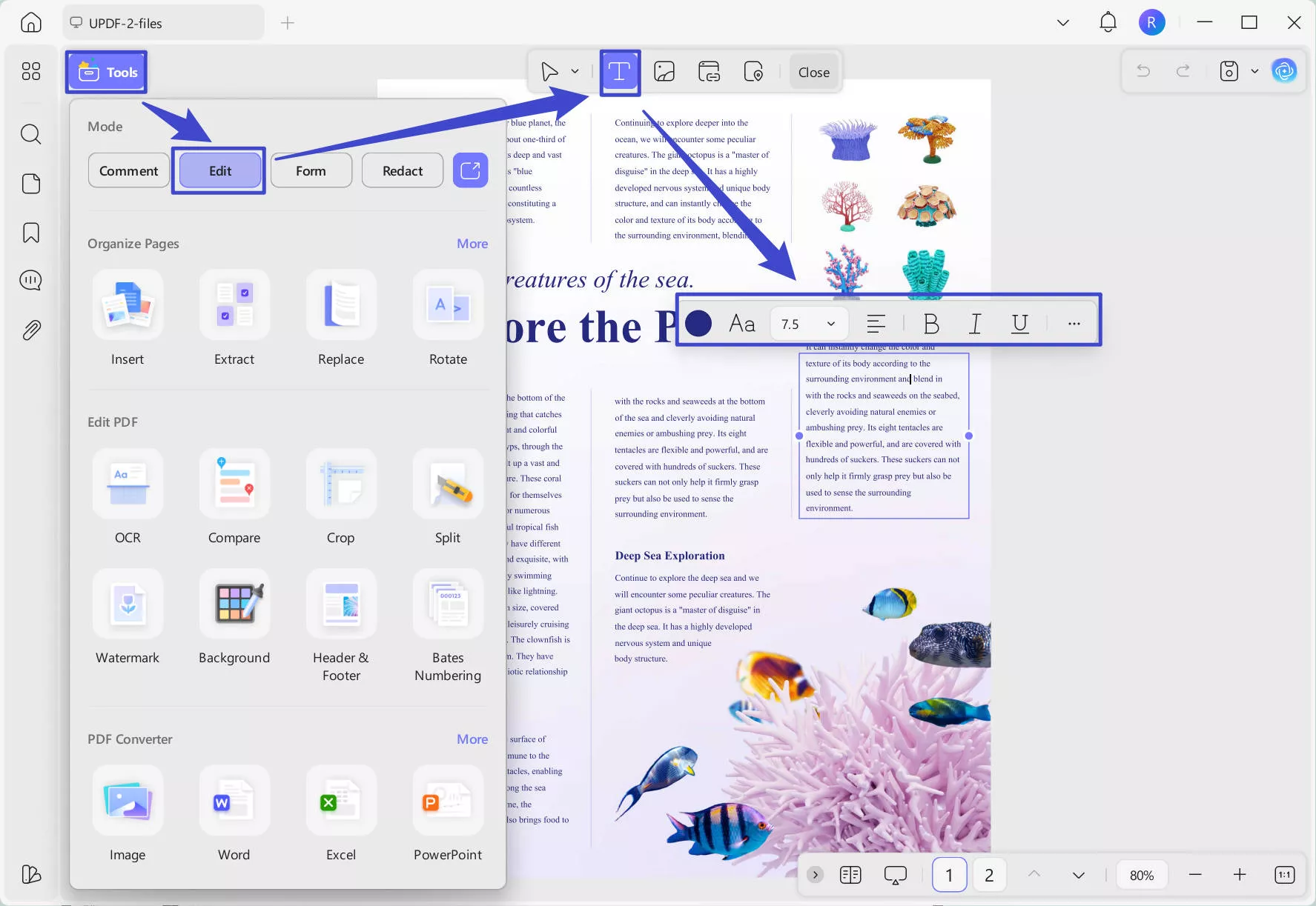 edit pdf with updf windows