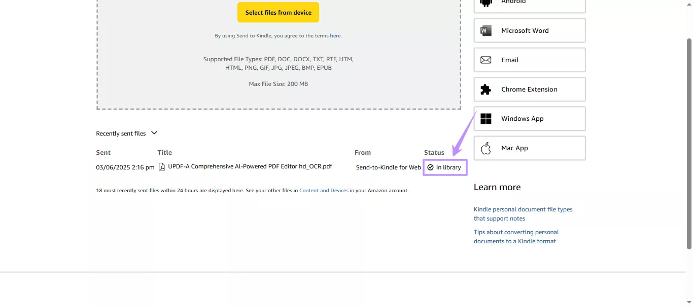 kfx file in library amazon