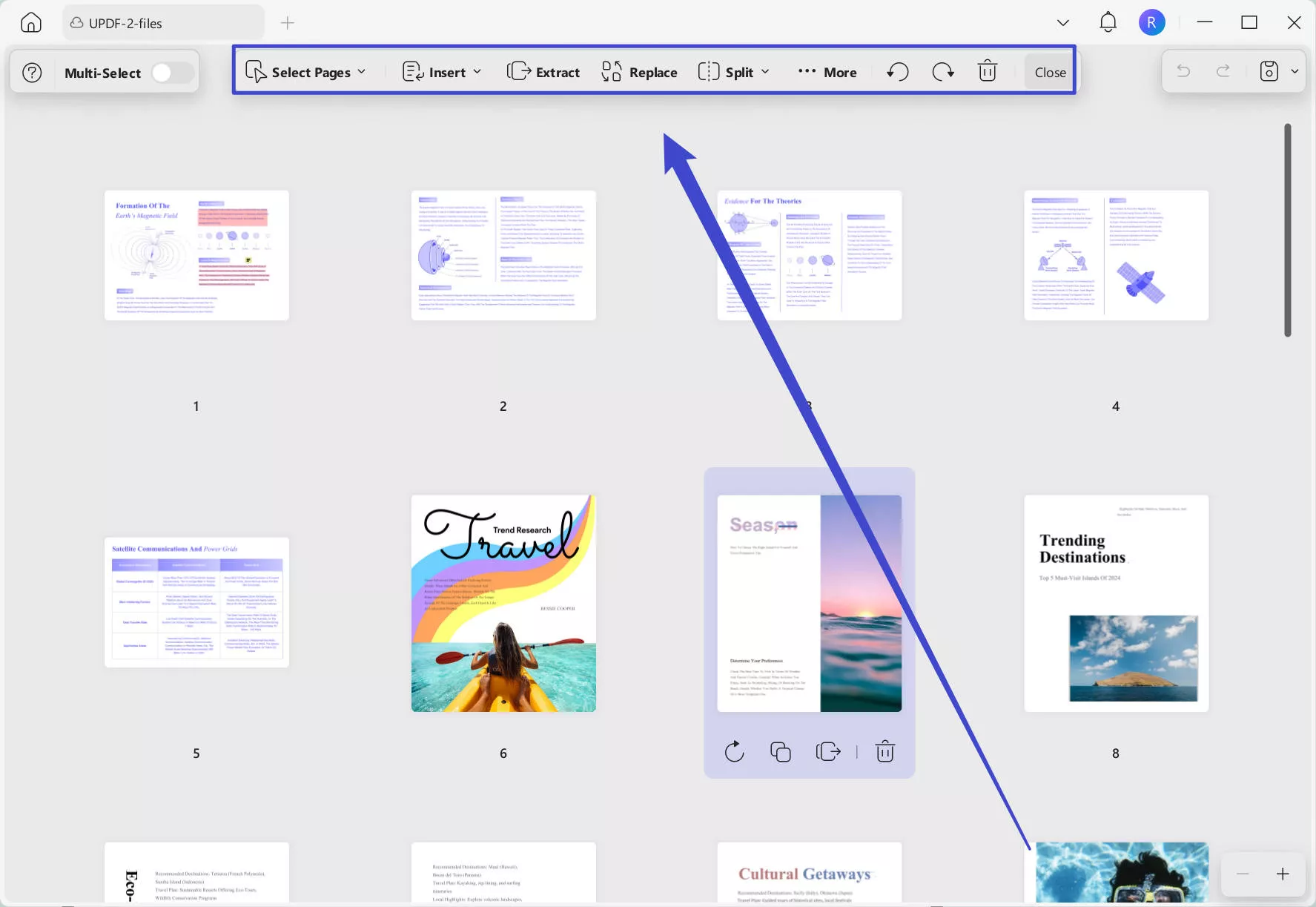 organize pages updf windows