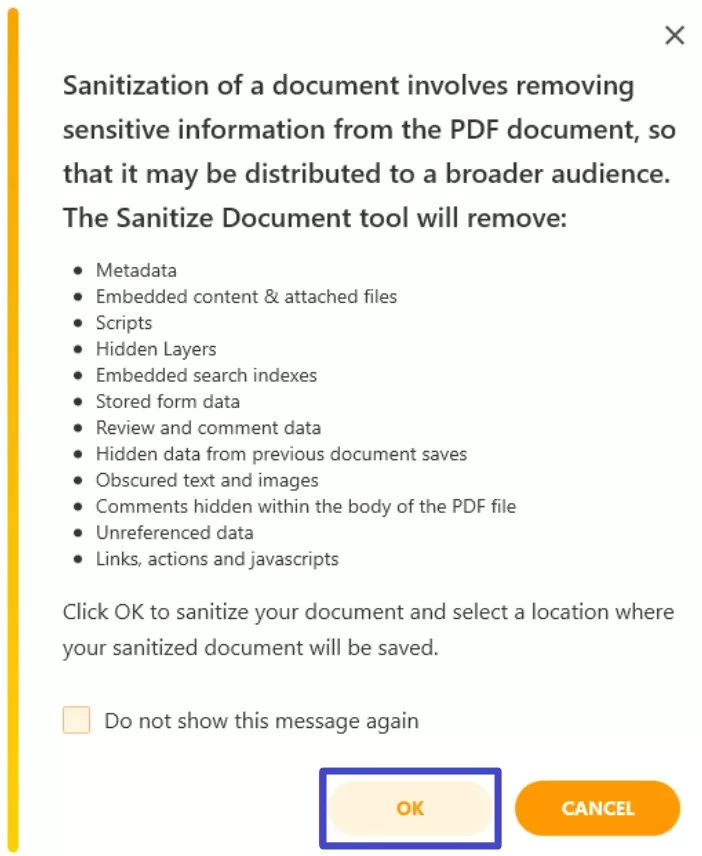 hit ok to finalize changes